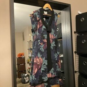 Maeve Black and Multicolor Midi Dress